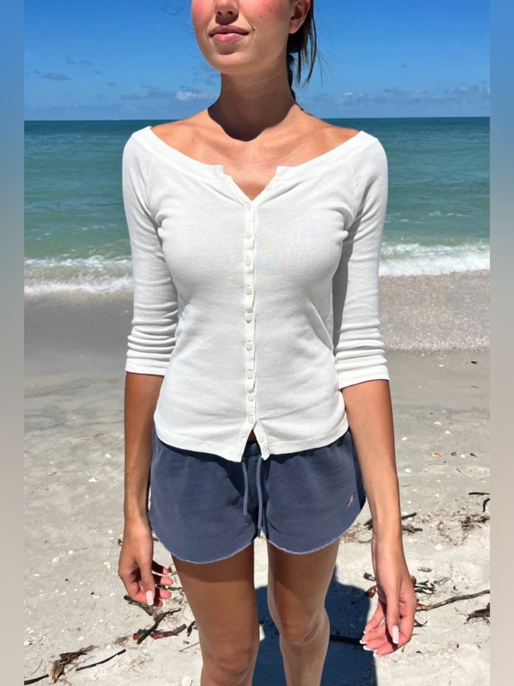 Brandy melville white Martha top